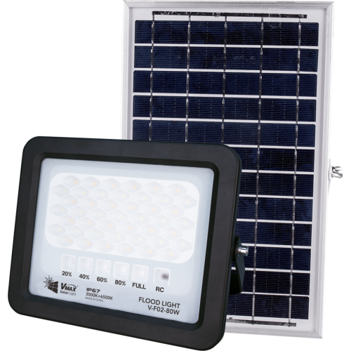 Foco solar de 80W con mezcla de colores