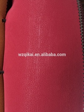 Flocking 2015 popular Pu Artificial Leather For shoes bags sofa