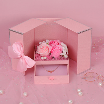 Mother's Day Gift Box Rose and Necklace Packaging