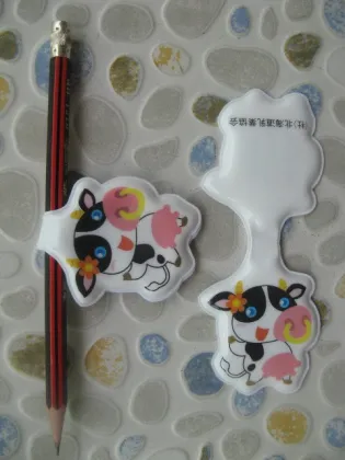 new shelves printed stripe cute bone shape printing silicone book mark metal