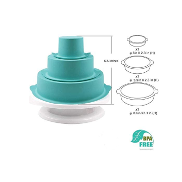 Matkvalitet Silikon Round Cake Pan Set