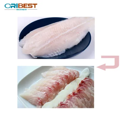 Automatic Frozen Fish Slicer Machine for Herring, Tilapia, and Parrot Fish Fillet Deboning