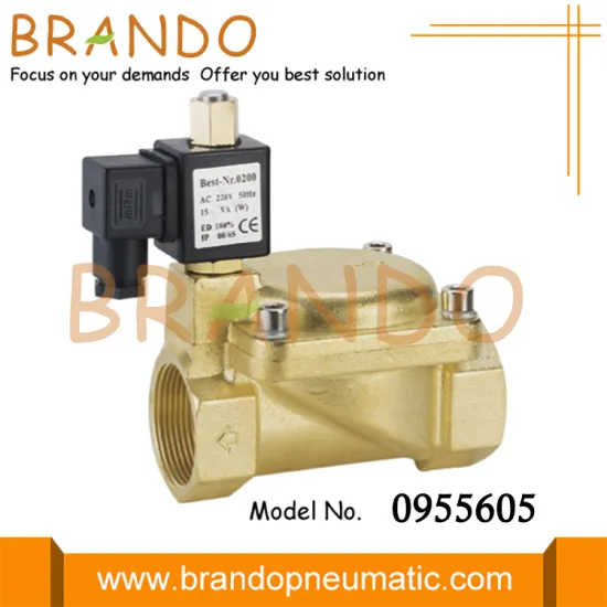 0955605 1 1/4'' Normally Open Brass Solenoid Valve For Air Compressor