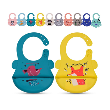 Waterproof Cute Animals Silicone Baby Feeding Bibs