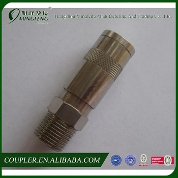 NBR EPDM BSPT UNF Thread Air Quick Couplers With Chrome Plated