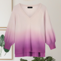 Bahar Etkinlikleri için Zarif Pembe-Mor Degrade Bluz