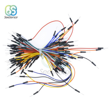 65pcs/lot Flexible Breadboard Jumper Cables Wire Breadboard Wires for arduino DIY Kit