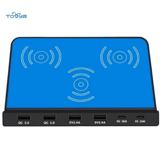 Tooya 120W Wireless Dock AC100-240V Fast Charging Stand for Smartphones