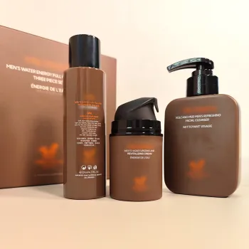 Vegan Anti-Acne Face Cleanser and Moisturizing Repair Skincare Set for Men