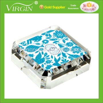 Promotional gift item K9 crystal square shape with insert photo paperweight
