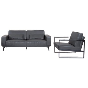 2021 PU Leather Top Selling Stainless Steel Black Seat Chinese OEM Modern Modular Office Sofa