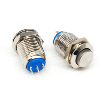 12mm DC 12V 1NO1NC 3PIN Metal Mini Waterproof Push Button Switch
