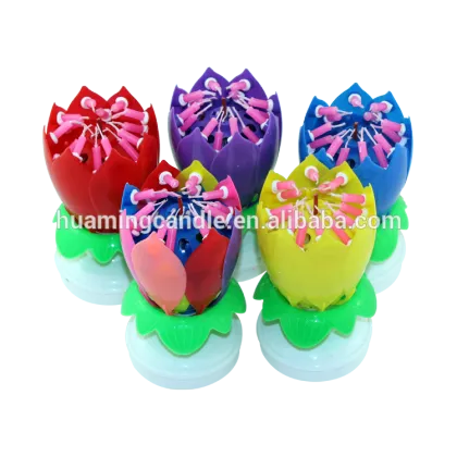 Flower Birthday Musical cake Candle