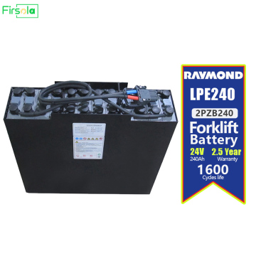 LPE 240 แบตเตอรี่ 2PZB240 - 24V 225AH Forklift Traction Battery สำหรับ Raymond