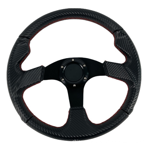 TRAPLY 350mm Black PVC Fiber Racing Steering Wheel - Best Seller