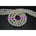 8~9mm Good Quality Natural White Fresh Water Pearl Potato Round Loose Beads