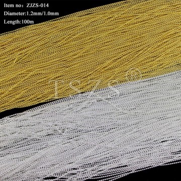 1mm/1.2mm top quality ball beads gold chain for nail art