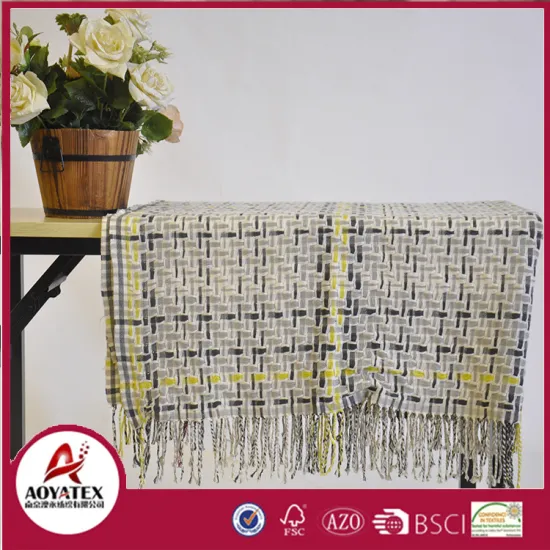 new design very warm promotion 100% acrylic woven blanket