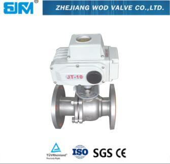 304 valvulas electric flange 2PC ball valve