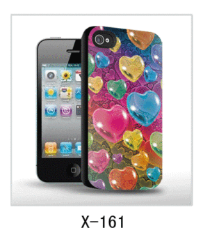 Amore cuori foto Iphone Cover 3d, pc cassa rivestita in gomma, più colori disponibili
