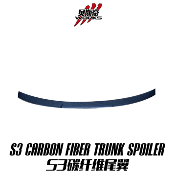 13-16 Au*di S3 Sedan RW Style Carbon Fiber Trunk Spoiler Rear Spoiler GT Wing Trunk Wing