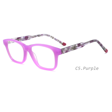 Custom Logo Kids Eyewear: 2024 Newest Acetate Prescription Designer Eyeglasses Frames for Optical Glasses
