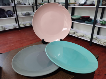 Oval-shaped dinner plate Multi-color household fish plate
