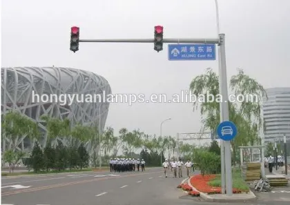 10 meter powder coated traffic lamp pole