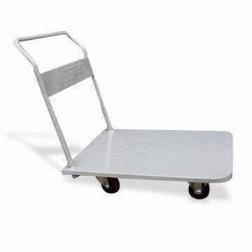 Hand Cart, Made of Steel Material, Measures 100 x 60cm, with 2 Swivel and 2 Rigid Casters