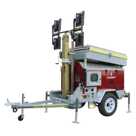 A light tower adapted to rough roads