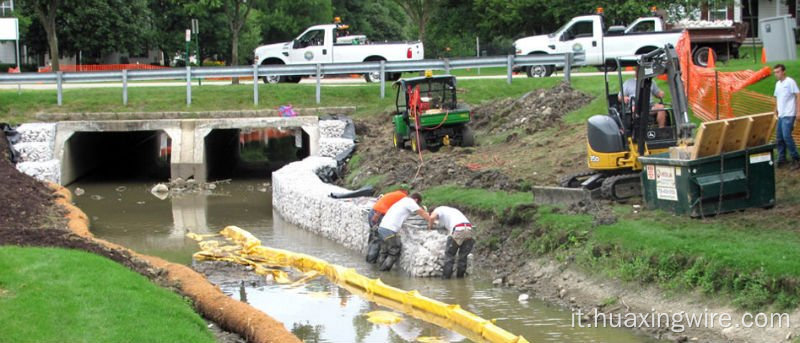 Cage di pietra per muro di gabion