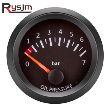2 inch 52mm 0~7 Bar Oil Pressure Gauge Universal Pointer Black Face Car Meter with Oil press Sensor turbo boost pressure gauge