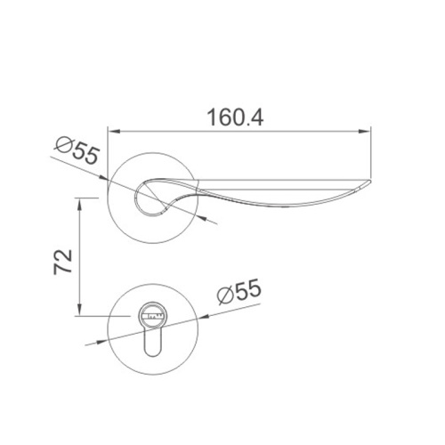 Diseño de división de cerradura de puerta silenciosa