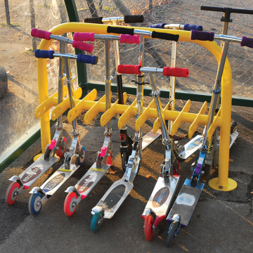 Powder Coated Scooter Parking Rack and Skateboard Stand