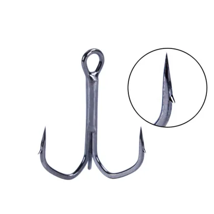 High Carbon Steel Jig Bait Hooks - New Sea Fishing Barb Black 4#6#8# Meg Abass Treble Lures