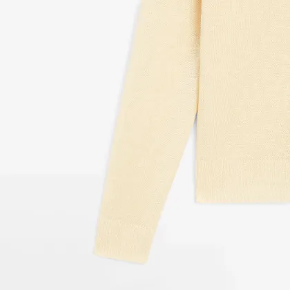 Women's 100% linen long sleeved knitted sweater