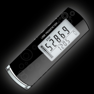 2014 newest 30 días memoria recargable usb ¡ Podómetro con CD software usb podómetro