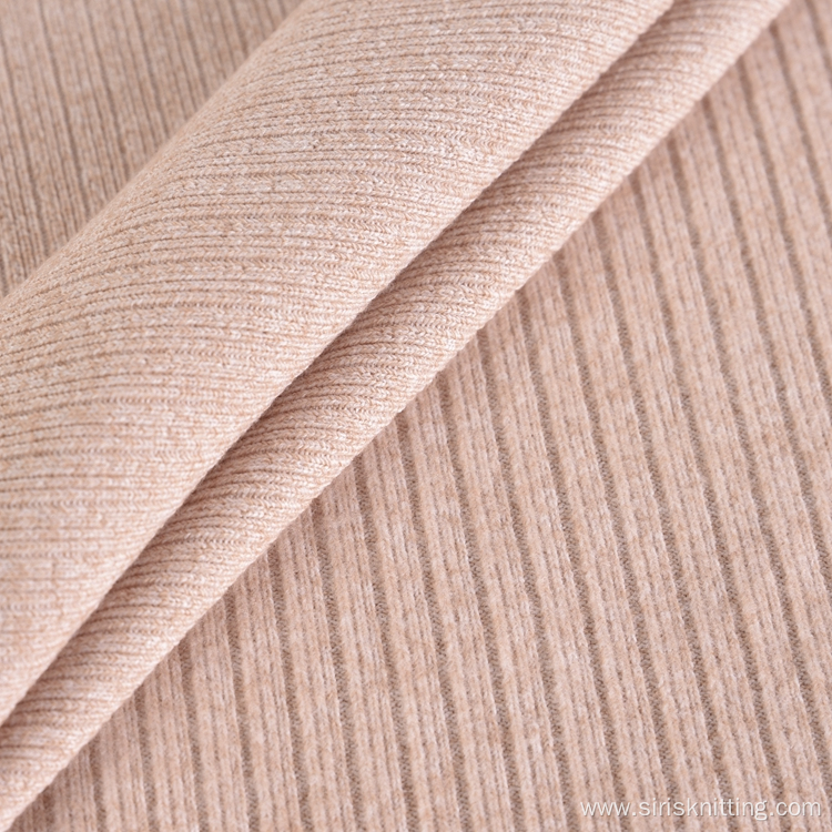 Polyester Rayon Hacci Rib Fabric Brushed