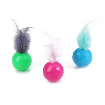 Pet Toy Ball Feather Playing Cat Ball Toy