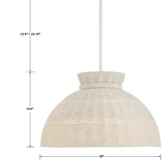 Custom Simple White Rattan Chandelier Pendant Light for Projects