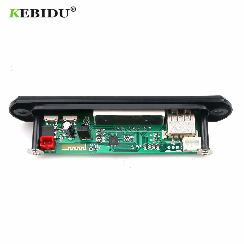 KEBIDU 5V 12V Car Bluetooth MP3 WMA USB/SD/FM/AUX Decoder Board Plate Audio Module Automobile Car MP3 Speaker Color screen