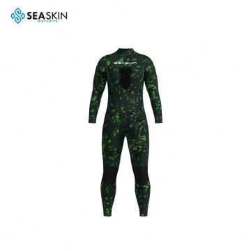 Seaskin 2mm Neopren ein Stück Neoprenanzug für Männer Rücken Reißverschluss Langarm Tauchanzug