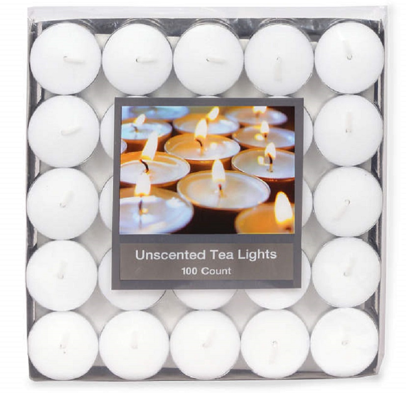 Unscented Tealights 100 Pack Silo