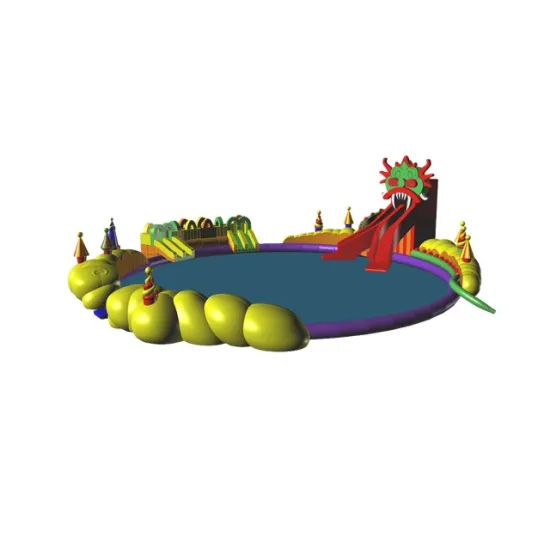Dragon Theme Park: Inflatable Commercial Water Park with Pools and Kids' Games