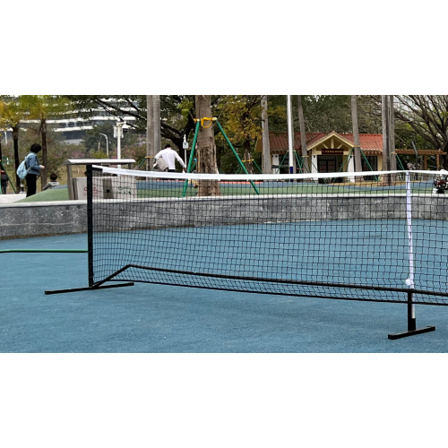 Portable pickle ball post with net