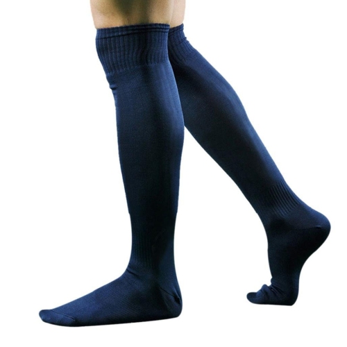 Men's Sports Baseball Hockey Soccer Socks Long High Sock (navy blue)