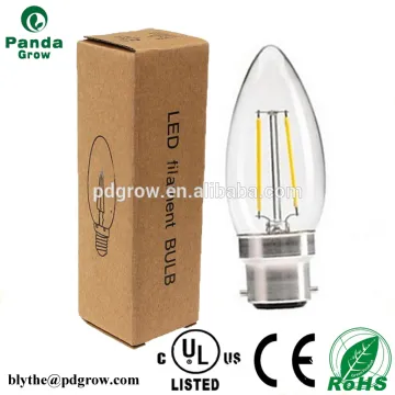 Sapphire article 4w c35 e12/e14 220v candle led filament bulb with plastic part