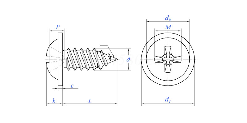 Built In Washer Phillips Sheet Metal Screws