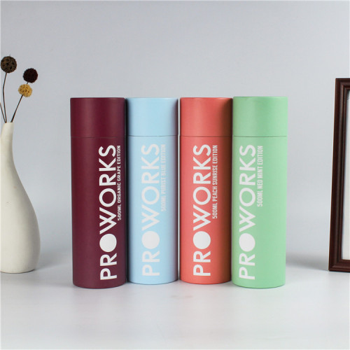 Eco Friendly Cosmetic Paper Cylinder Box Custom Logo