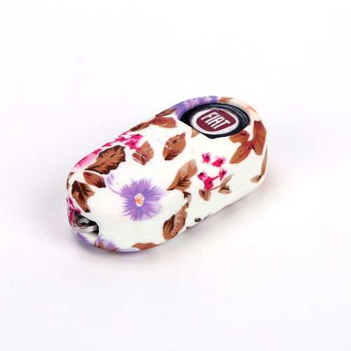 Flower color fiat punto silicone car key cover